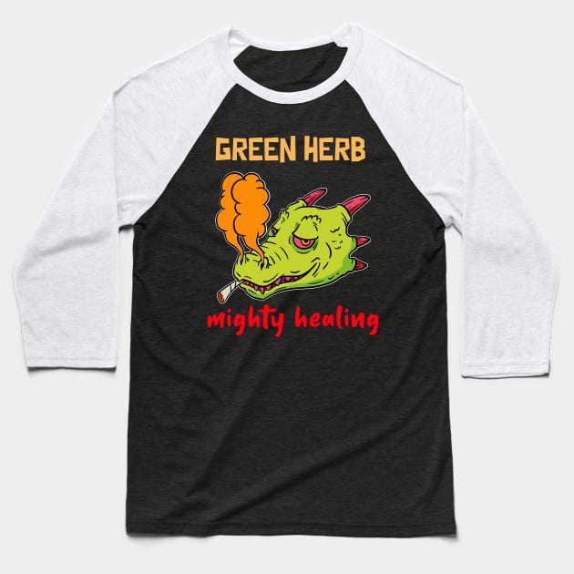 green herb, mighty healing Baseball T-Shirt by Zipora